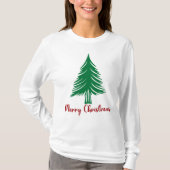 Merry Christmas Tree lange mouw T-shirt (Voorkant)