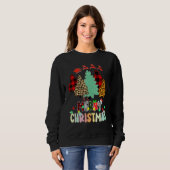 Merry Christmas Tree Leopard Buffalo Red Plaid For Trui (Voorkant volledig)