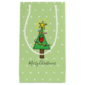 Merry Christmas Tree Lights Ornamenten Gold Star Klein Cadeauzakje (Voorkant)