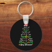 Merry Christmas Tree Math Teacher Xmas Tee Merry C Sleutelhanger (Voorkant)