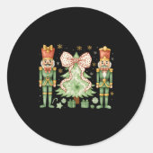 Merry Christmas Tree Nutcracker Ballet Dance Women Ronde Sticker (Voorkant)