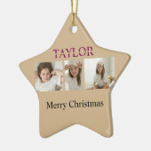 Merry Christmas Tree Ornament – Kid Photo And Name (Links)