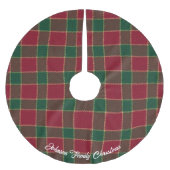 Merry Christmas Tree Red & Green Tartan Pattern Kerstboom Rok (Voorkant)