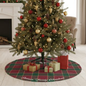 Merry Christmas Tree Red & Green Tartan Pattern Kerstboom Rok