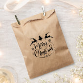 MERRY CHRISTMAS Tree Reindeer Holiday Favor Treat Bedankzakje (Geknipt)