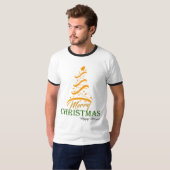 Merry Christmas Tree Ringer T-Shirt 🎄 | Freefit H (Voorkant volledig)