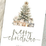 Merry Christmas Tree Sage Script 2026 Kalender Feestdagenkaart<br><div class="desc">Moderne Merry Christmas Tree Sage Script 2026 kalender op de achterkant. Digitaal beschikbaar en geprint. Hedendaagse stijl. Vrolijk kerstfeest is in een elegant set script in salie en de rest van de tekst kun je gemakkelijk personaliseren, inclusief je nieuwjaarsgroet op de achterkant. U kunt alle kleuren voor tekst en achtergrond...</div>