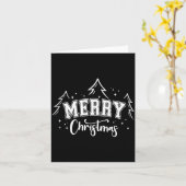 Merry Christmas Tree Santa Xmas Family Matching Pa Kaart (Gele Bloem)