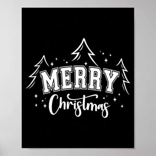Merry Christmas Tree Santa Xmas Family Matching Pa Poster (Voorkant)