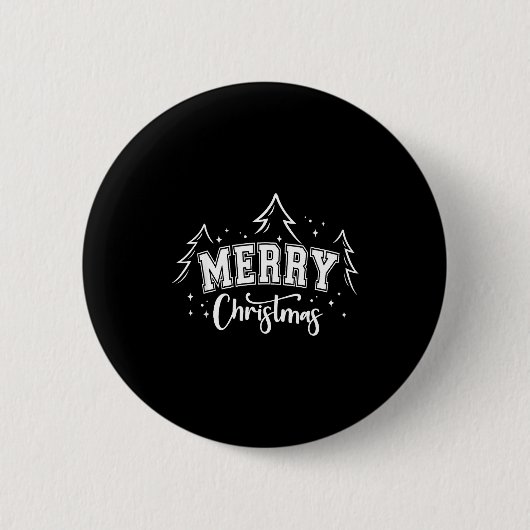 Merry Christmas Tree Santa Xmas Family Matching Pa Ronde Button 5,7 Cm (Voorkant)