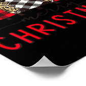 Merry Christmas Tree Shirts Funny Leopard Plaid Pr Poster (Hoek)