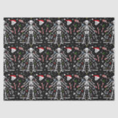 Merry Christmas Tree Skeleton Pattern Tissuepapier (Voorkant)