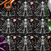 Merry Christmas Tree Skeleton Pattern Tissuepapier