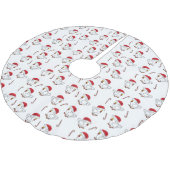 Merry Christmas Tree Skirt Chicks Santa Hats Kerstboom Rok (Gekanteld)