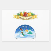 Merry Christmas Tree Snowman Inpakpapier Vel (Voorkant 2)