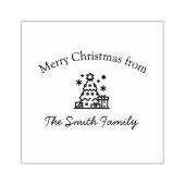 Merry Christmas Tree Stamp Rubberstempel (Afrduk)