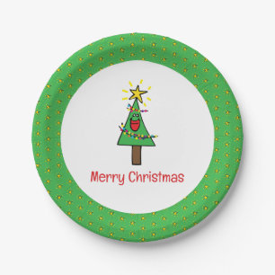 Merry Christmas Tree String of Lights Ornamenten Papieren Bordje
