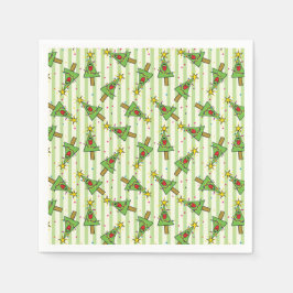 Merry Christmas Tree String of Lights Ornamenten Servet