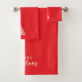 Merry Christmas Tree Towel Set Minimalist Bad Handdoek (Insitu)