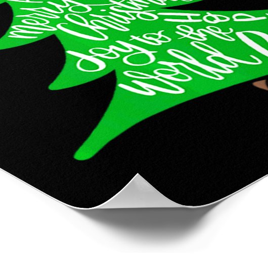 Merry Christmas Tree Tygraphy For Men Women Kid  Poster (Hoek)