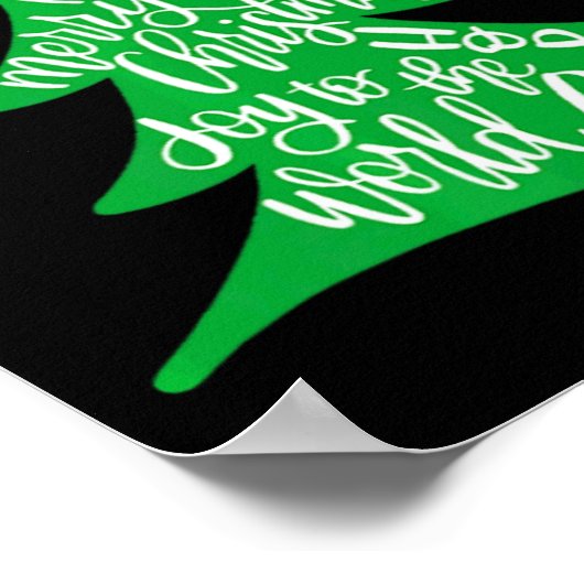 Merry Christmas Tree Tygraphy For Men Women Kid T  Poster (Hoek)