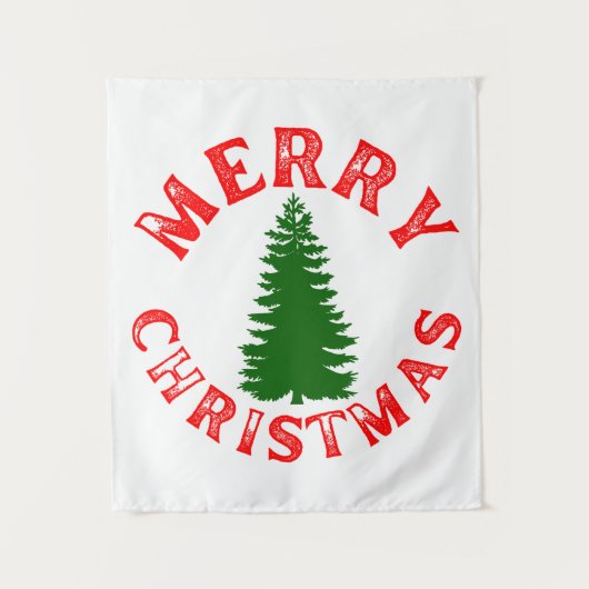 MERRY CHRISTMAS TREE WANDKLEED (Voorkant)