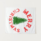 MERRY CHRISTMAS TREE WANDKLEED (Voorkant (horizontaal))