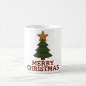 Merry Christmas tree with a knitted feel Koffiemok (Center)