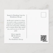 Merry Christmas Trees Business Company QR-code Briefkaart (Achterkant)