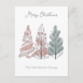 Merry Christmas Trees Business Company QR-code Briefkaart (Voorkant)
