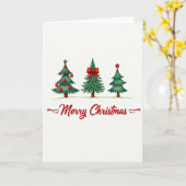 Merry Christmas Trees Card Kaart (Gele Bloem)