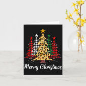 Merry Christmas Trees With Buffalo Plaid &amp; Leo Kaart (Gele Bloem)
