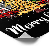 Merry Christmas Trees With Buffalo Plaid & Leo Poster (Hoek)