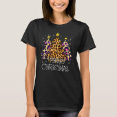 Merry Christmas Trees with Leopard Pink T-shirt (Voorkant)