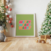 Merry Christmas Trendy Wall Art Poster