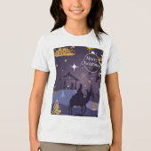 Merry Christmas Tri-Blend Shirt (Voorkant)