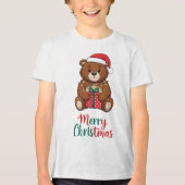 Merry Christmas Tri-Blend Shirt (Voorkant)