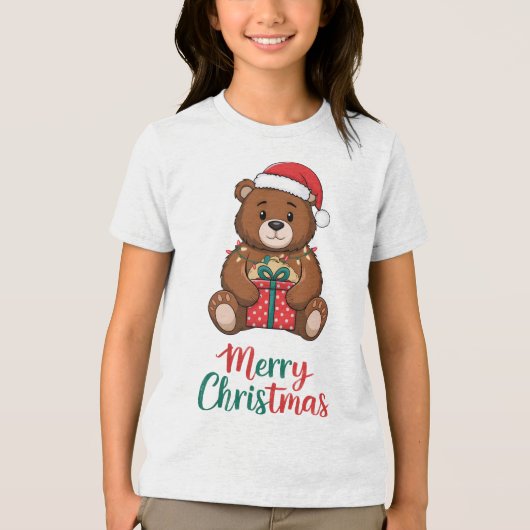 Merry Christmas Tri-Blend Shirt (Voorkant)