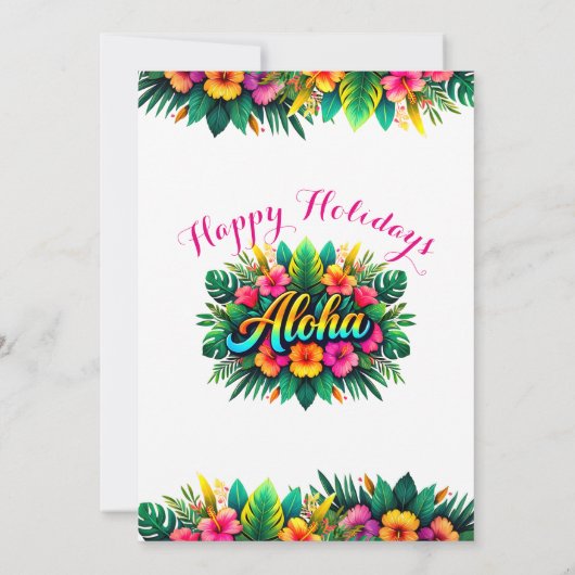 Merry Christmas Tropical Coastal Photo Feestdagenkaart (Achterkant)