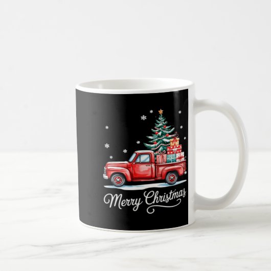 Merry Christmas Truck Funny Tree Essential Koffiemok (Rechts)