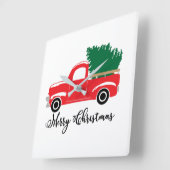 ** MERRY CHRISTMAS "TRUCK STYLE"* CLOCK VIERKANTE KLOK (Hoek)