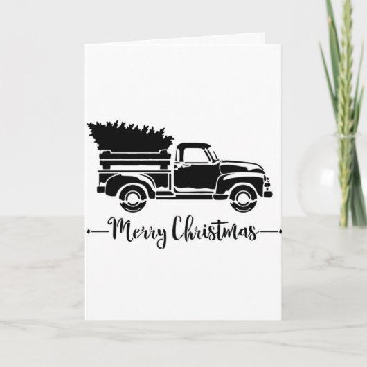 MERRY CHRISTMAS TRUCK STYLE FEESTDAGEN KAART (Voorkant)