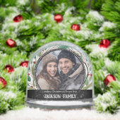 Merry Christmas Two Family Photo  Sneeuwbol (Kerstmis)