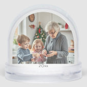 Merry Christmas Two Family Photo Sneeuwbol (Achterkant)