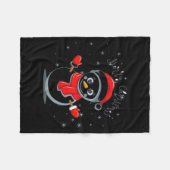Merry Christmas Tygraphy Snowman Holiday  Fleece Deken (Voorkant (Horizontaal))