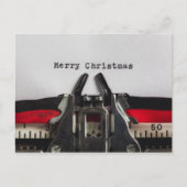 Merry Christmas  Typewriter gepersonaliseerd Briefkaart (Voorkant)