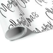 MERRY CHRISTMAS Typografie Moderne feestelijke vak Cadeaupapier (Rol Hoek)