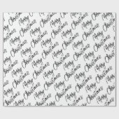 MERRY CHRISTMAS Typografie Moderne feestelijke vak Cadeaupapier (Vlak)