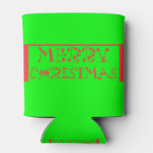Merry Christmas Typography Design: een feestelijke Blikjeskoeler (Achterkant)