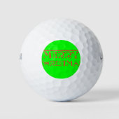 Merry Christmas Typography Design: een feestelijke Golfballen (Voorkant)